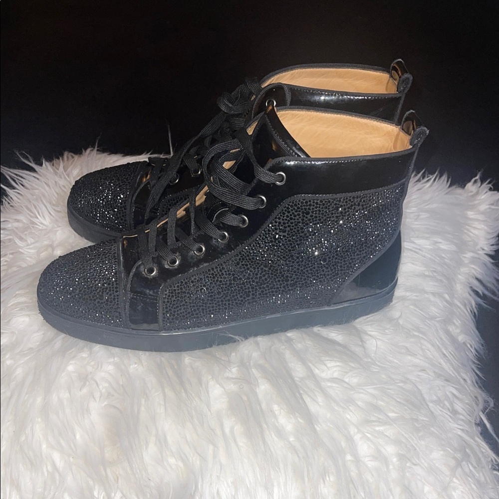 Christian Louboutin Black High-Top Sneakers